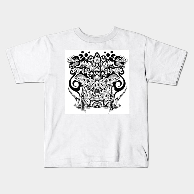 the kaiju mandala hand of god arts Kids T-Shirt by jorge_lebeau